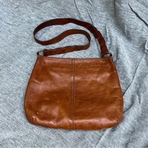 Banana Republic - Brown leather zipper crossbody